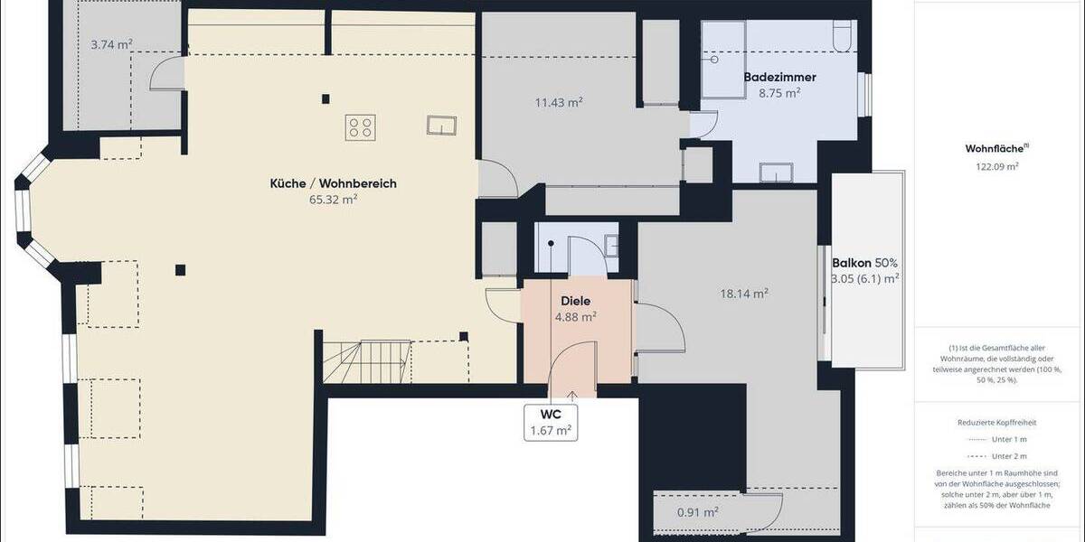 Etagenwohnung Klingenberg am Main Klingenberg - 6 Zimmer, 174 m&sup2;, 369.000&euro; | Angebot:25778914