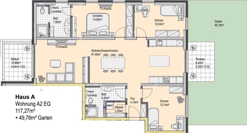 Etagenwohnung Neuberg - 3 Zimmer, 83 m&sup2;, 1.218&euro; | Angebot:26001611
