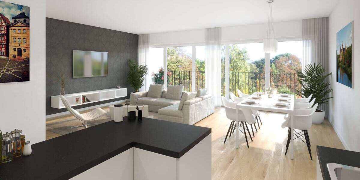 Etagenwohnung Aschaffenburg Stadtmitte - 2 Zimmer, 53 m&sup2;, 310.000&euro; | Angebot:26323521