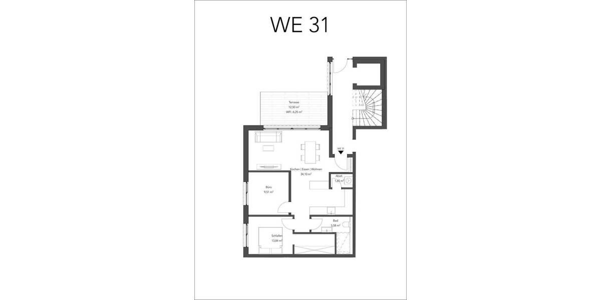 Etagenwohnung Aschaffenburg Innenstadt - 3 Zimmer, 71 m&sup2;, 389.900&euro; | Angebot:25705989