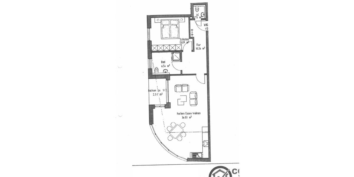 Erdgeschoßwohnung Aschaffenburg Damm - 2 Zimmer, 68 m&sup2;, 340.000&euro; | Angebot:26965472