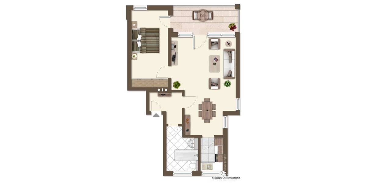 Etagenwohnung Stockstadt am Main - 2 Zimmer, 63 m&sup2;, 205.000&euro; | Angebot:25970767