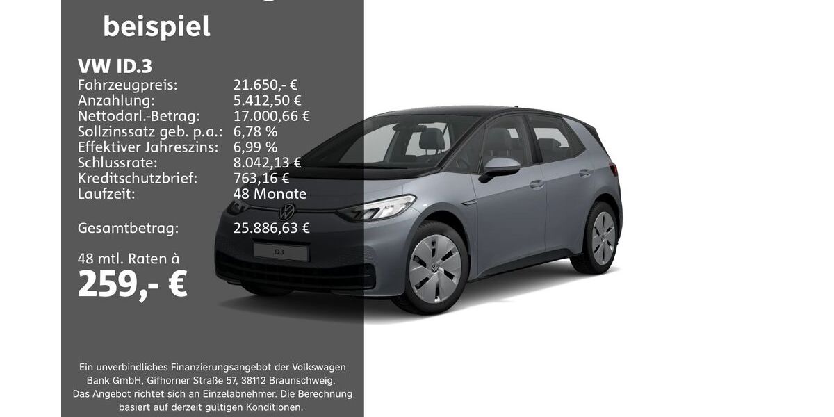 VW ID.3 52.829 km 21.650 &euro; Groß-Umstadt 64823