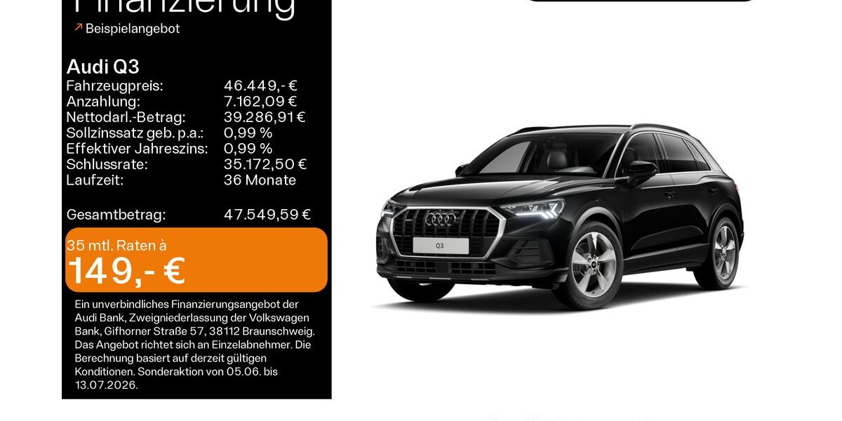 Audi Q3 4.500 km 46.449 &euro; Linsengericht 63589
