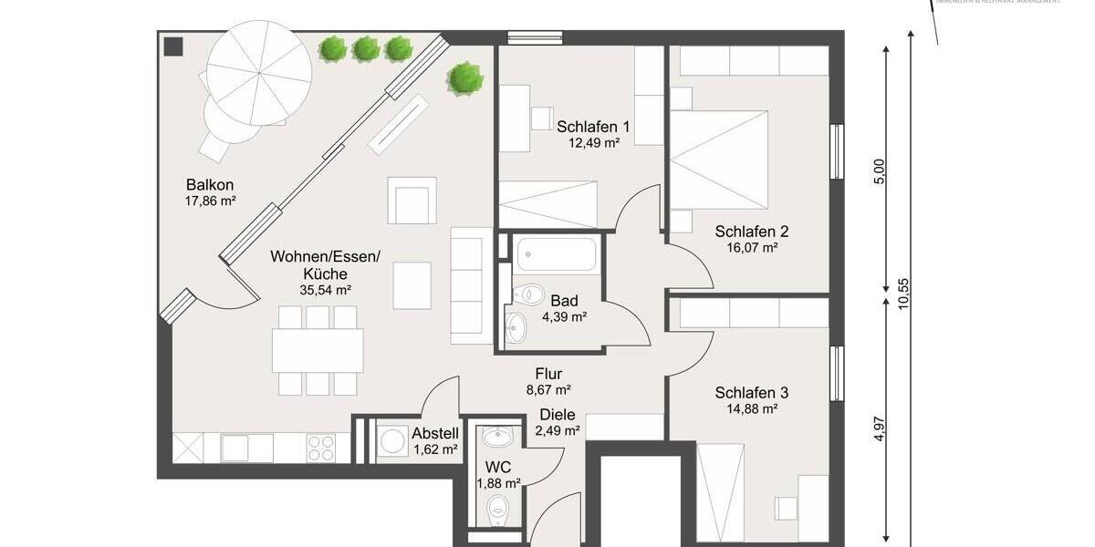 Etagenwohnung Rodgau Jügesheim - 4 Zimmer, 110 m&sup2;, 559.000&euro; | Angebot:26833513