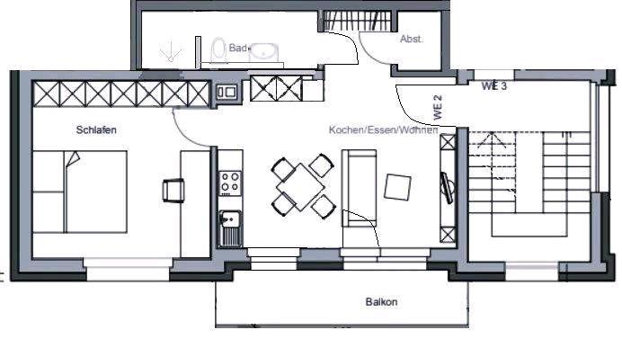 Etagenwohnung Großostheim - 3 Zimmer, 92 m&sup2;, 1.200&euro; | Angebot:26024596