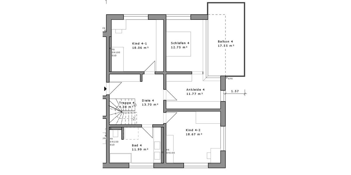 Maisonettenwohnung Gelnhausen - 4 Zimmer, 149 m&sup2;, 1.700&euro; | Angebot:26652669