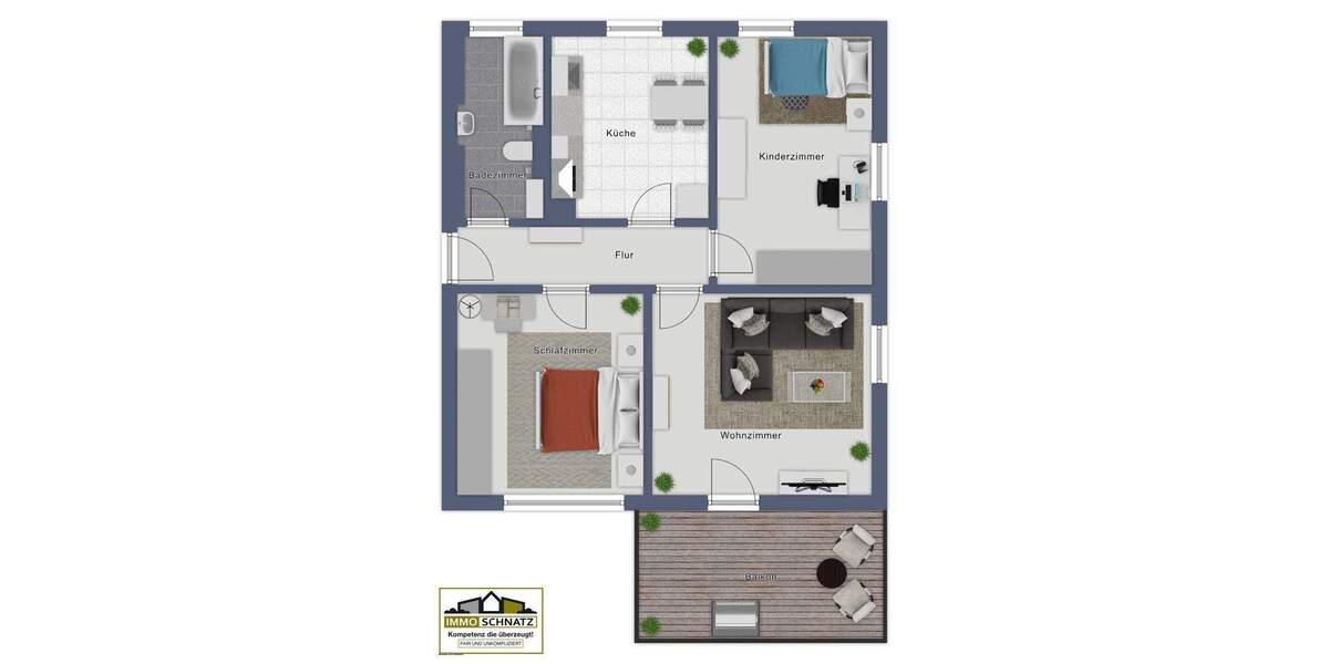 Etagenwohnung Kleinwallstadt - 3 Zimmer, 67 m&sup2;, 159.900&euro; | Angebot:25663911