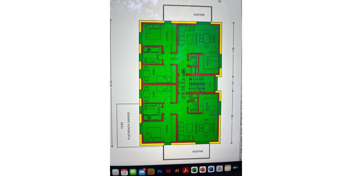 Etagenwohnung Hanau Steinheim - 3 Zimmer, 72 m&sup2;, 345.000&euro; | Angebot:26824356