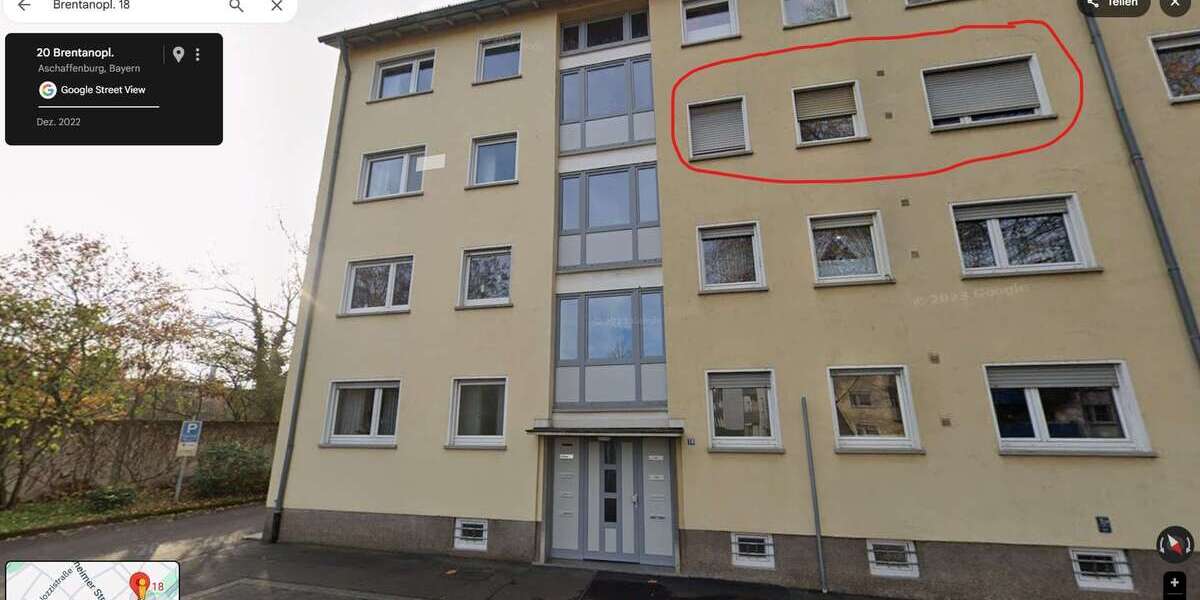 Etagenwohnung Aschaffenburg Österreicher Kolonie - 3 Zimmer, 79 m&sup2;, 289.000&euro; | Angebot:25125755