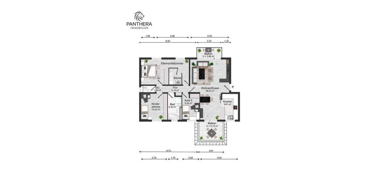 Etagenwohnung Aschaffenburg Schweinheim - 5 Zimmer, 116 m&sup2;, 399.500&euro; | Angebot:25690999