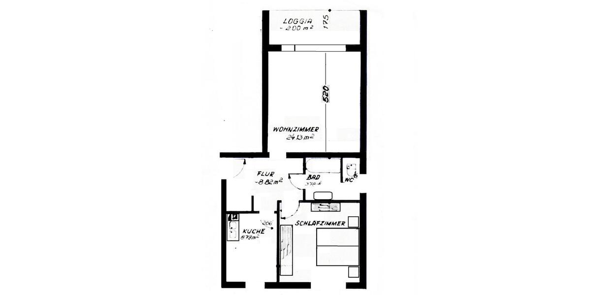 Etagenwohnung Rodgau - 2 Zimmer, 64 m&sup2;, 165.000&euro; | Angebot:25106484