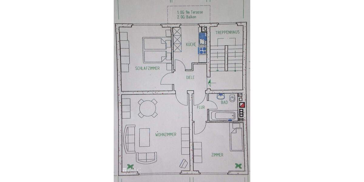Etagenwohnung Hanau - 3 Zimmer, 79 m&sup2;, 995&euro; | Angebot:25677996