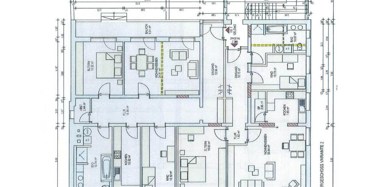 Etagenwohnung Großwallstadt - 3 Zimmer, 110 m&sup2;, 990&euro; | Angebot:24980666