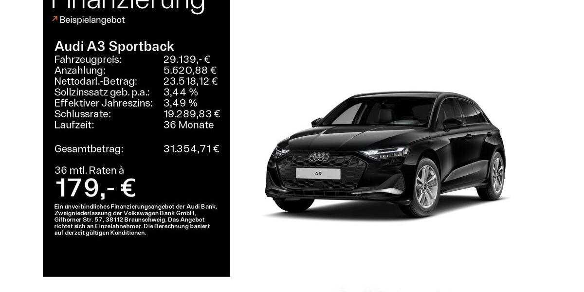 Audi A3 15.400 km 28.999 &euro; Linsengericht 63589