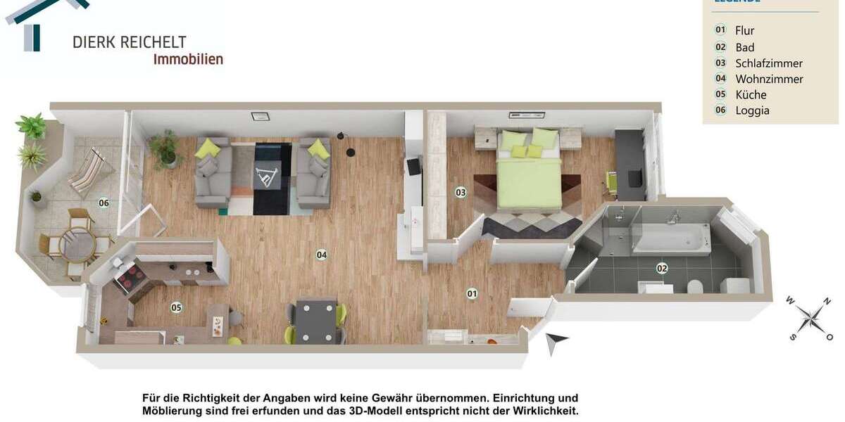 Etagenwohnung Rodgau - 2 Zimmer, 66 m&sup2;, 210.000&euro; | Angebot:26169126