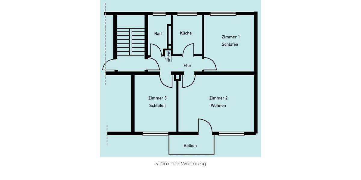 Etagenwohnung Hanau Großauheim - 3 Zimmer, 76 m&sup2;, 1.210&euro; | Angebot:25854982