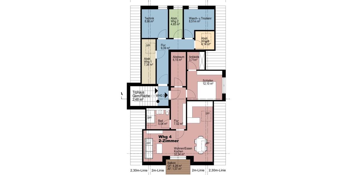 Dachgeschoßwohnung Schaafheim - 3 Zimmer, 65 m&sup2;, 299.000&euro; | Angebot:27281950