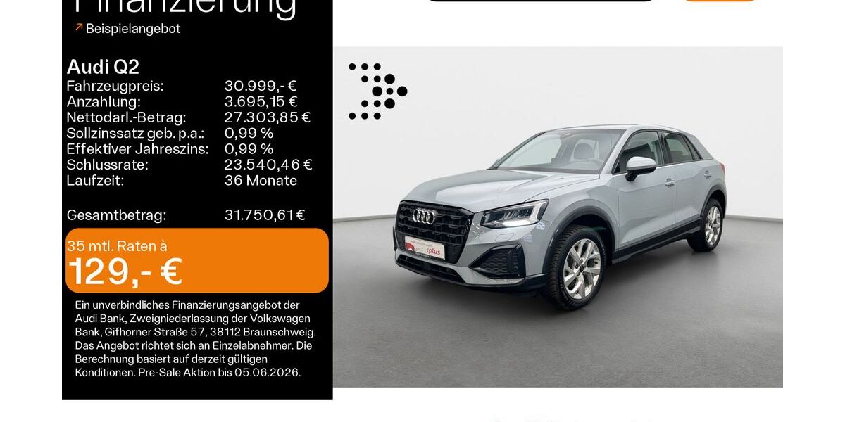Audi Q2 19.300 km 30.699 &euro; Linsengericht 63589