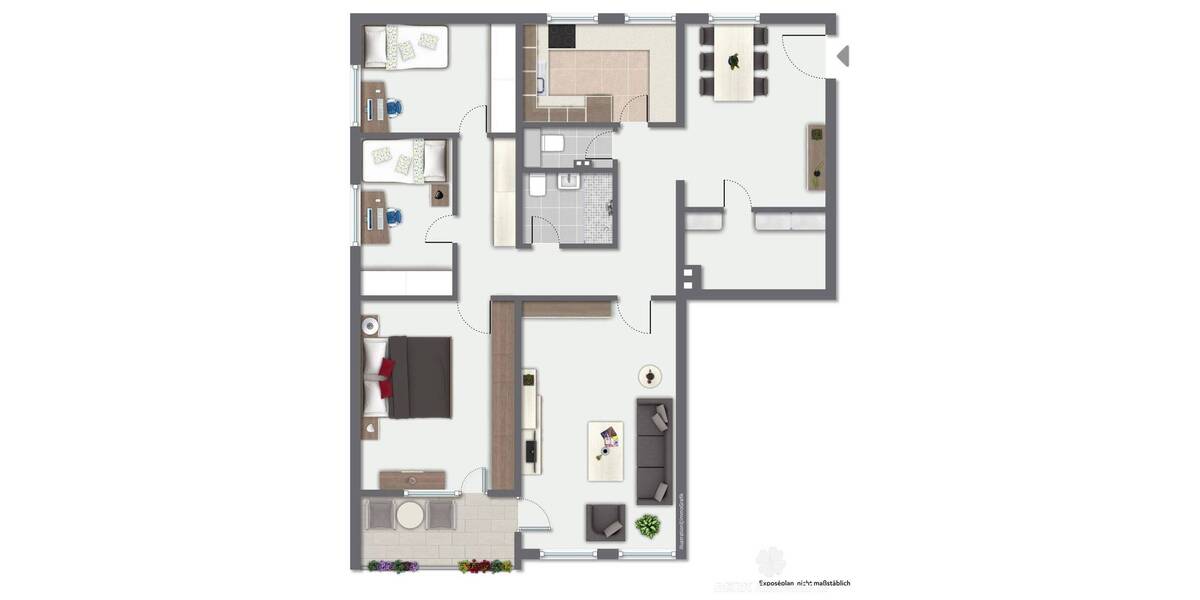 Etagenwohnung Mainaschaff - 4 Zimmer, 113 m&sup2;, 265.000&euro; | Angebot:26158307