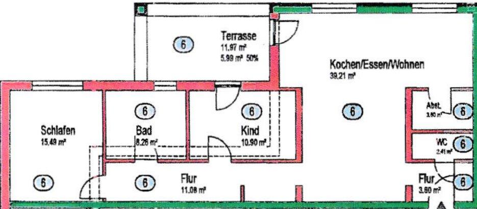 Etagenwohnung Goldbach - 3 Zimmer, 94 m&sup2;, 429.000&euro; | Angebot:27085473