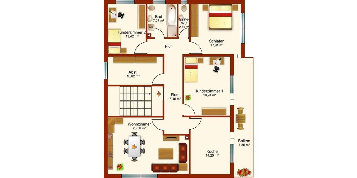 Etagenwohnung Heinrichsthal - 5 Zimmer, 136 m&sup2;, 725&euro; | Angebot:24730035