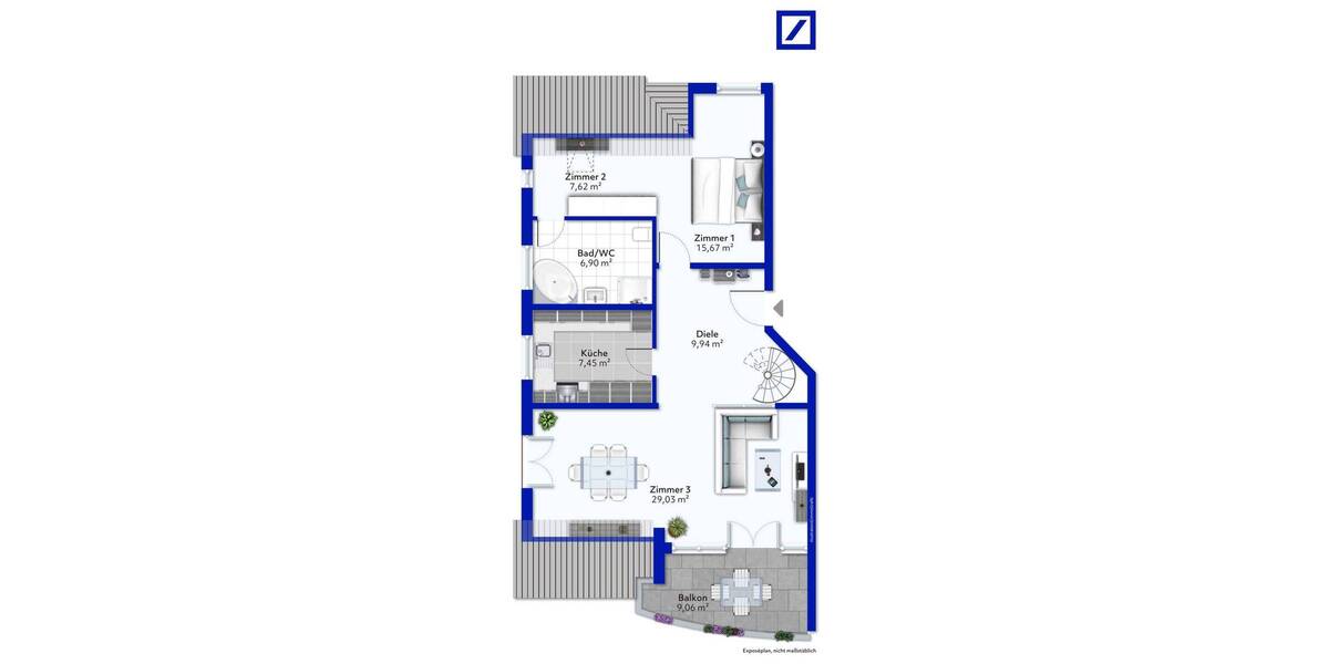 Etagenwohnung Alzenau Wasserlos - 3 Zimmer, 110 m&sup2;, 395.000&euro; | Angebot:25686300