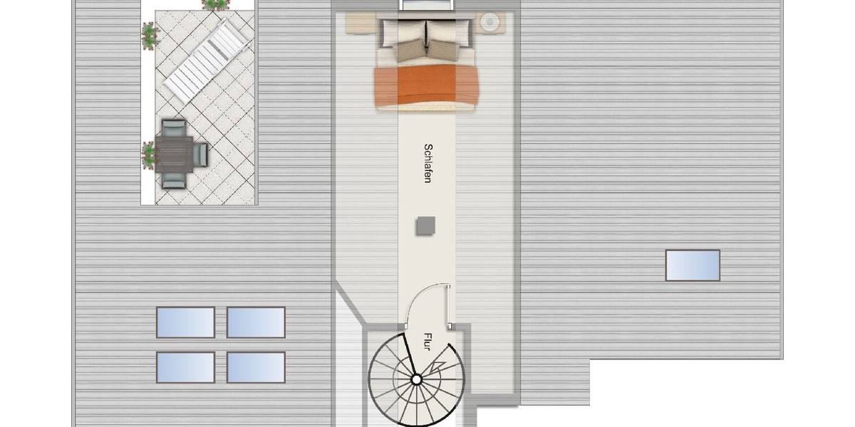 albero:) Licht und Raum auf zwei Ebenen - Studio-Maisonette mit Loggia und Tiefgarage - Etagenwohnung Mainhausen Mainflingen | Angebot:24691020