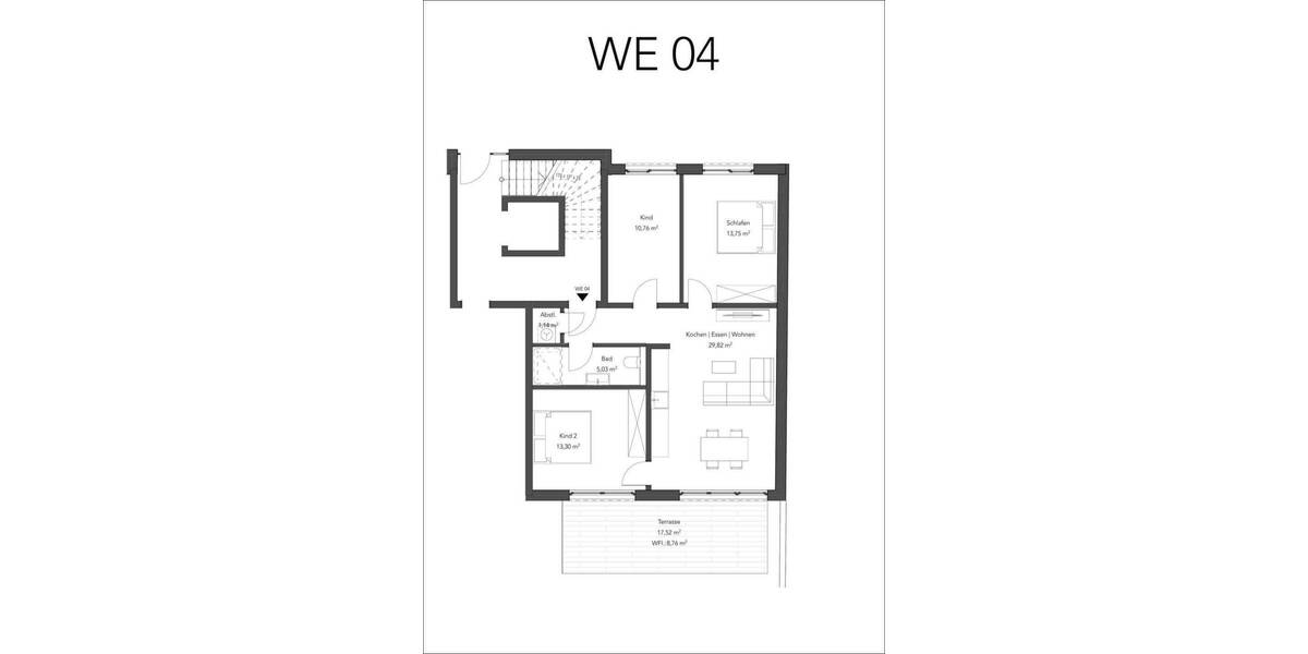 Etagenwohnung Aschaffenburg Innenstadt - 4 Zimmer, 83 m&sup2;, 399.800&euro; | Angebot:25747496
