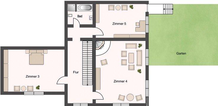 Etagenwohnung Großostheim - 5 Zimmer, 190 m&sup2;, 1.376&euro; | Angebot:26664853