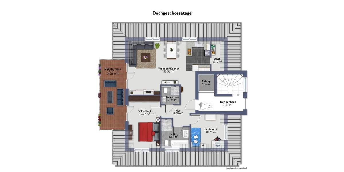 Terrassenwohnung Gelnhausen - 3 Zimmer, 91 m&sup2;, 489.600&euro; | Angebot:26187383