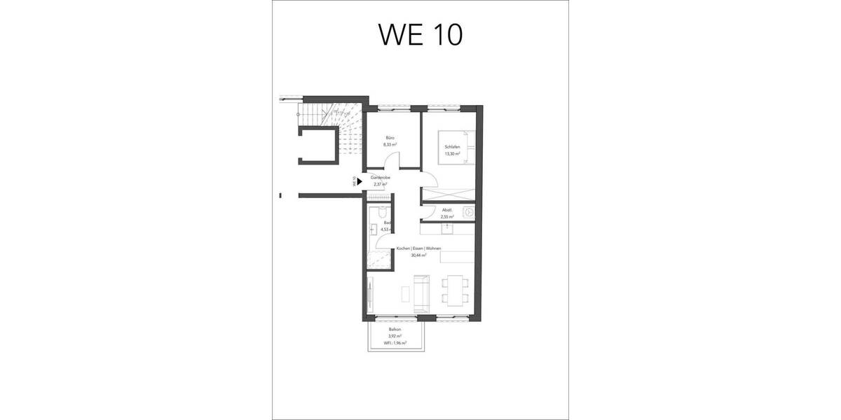 Etagenwohnung Aschaffenburg Innenstadt - 3 Zimmer, 61 m&sup2;, 349.900&euro; | Angebot:25705981