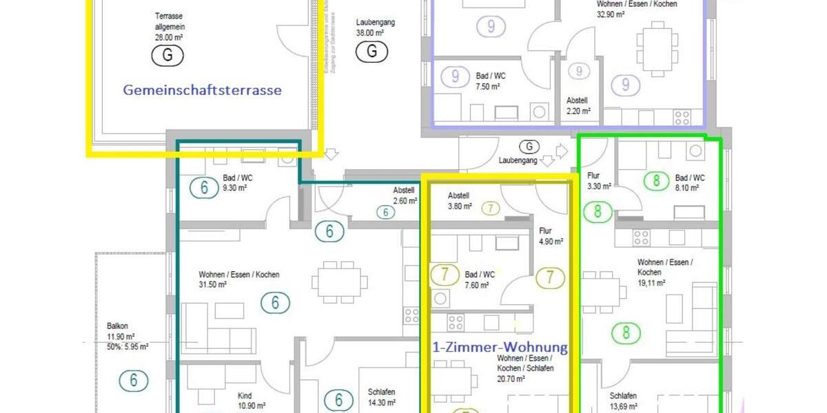 Etagenwohnung Obernburg am Main - 1 Zimmer, 37 m&sup2;, 680&euro; | Angebot:25811081
