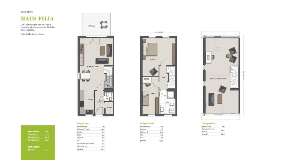 Reihenhaus Mainhausen - 4 Zimmer, 130 m&sup2;, 1.550&euro; | Angebot:25964505