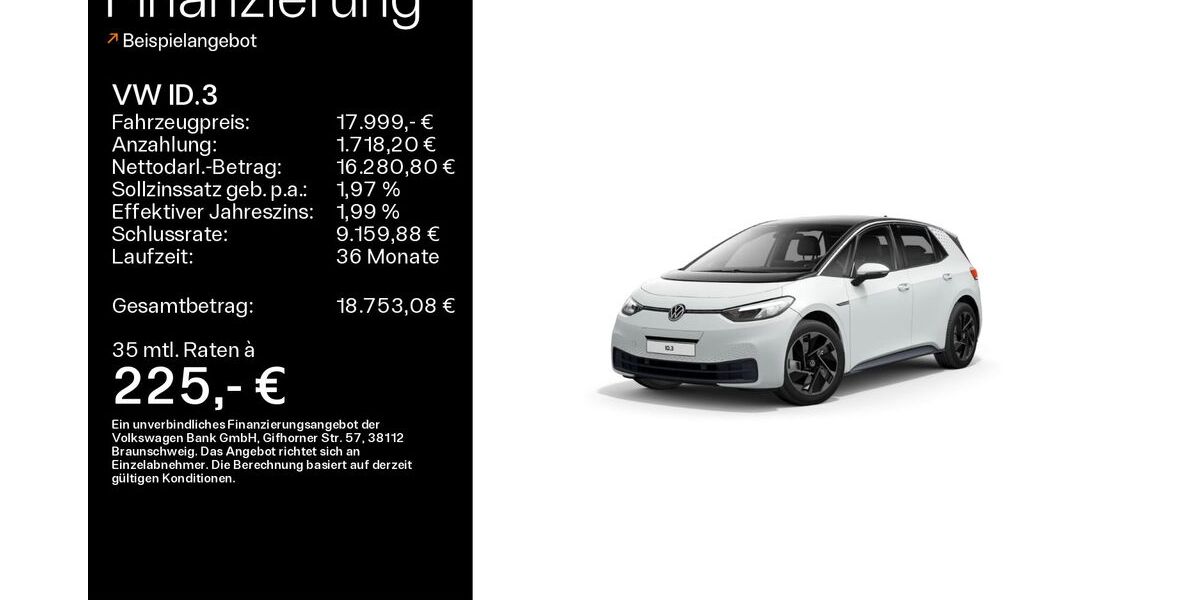 VW ID.3 32.600 km 17.999 &euro; Linsengericht 63589