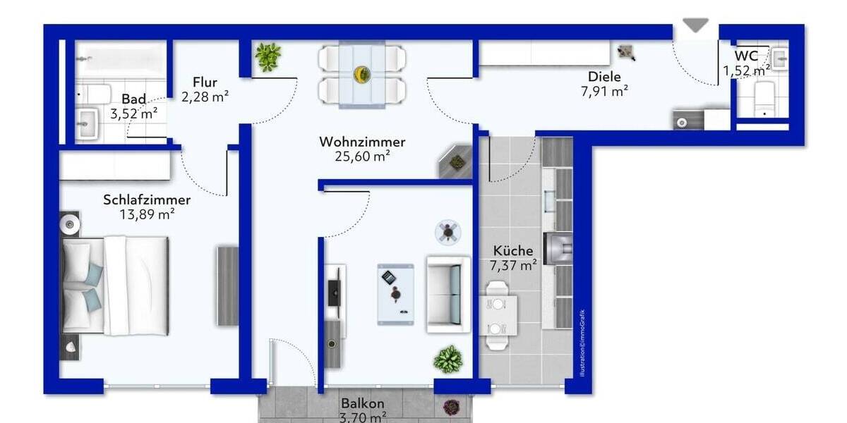 Etagenwohnung Hanau Kesselstadt - 2 Zimmer, 65 m&sup2;, 175.000&euro; | Angebot:26082538