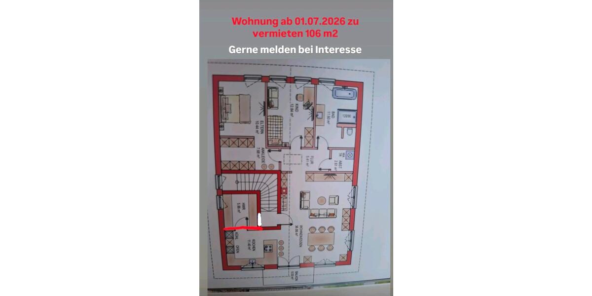 Etagenwohnung Heimbuchenthal - 1 Zimmer, 106 m&sup2;, 950&euro; | Angebot:25948043