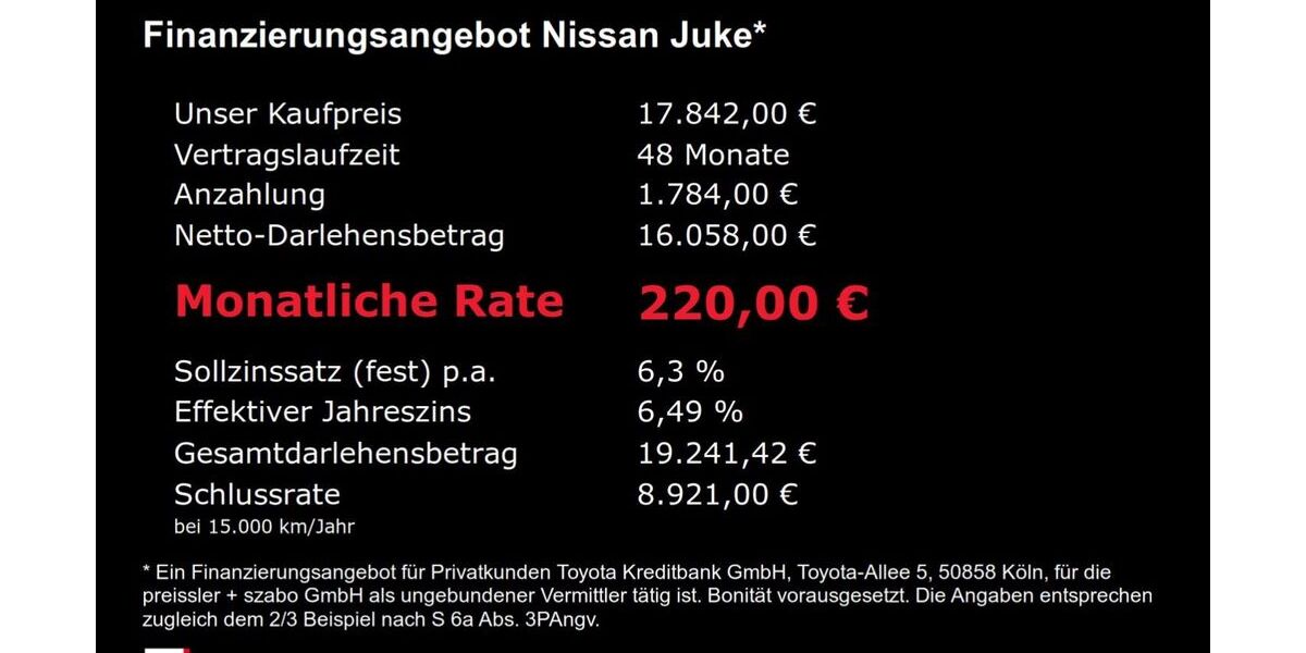 Nissan Juke 52.250 km 17.842 &euro; Mainaschaff 63814