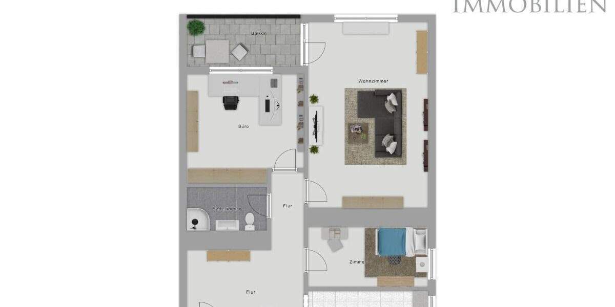 Etagenwohnung Dietzenbach Steinberg - 3 Zimmer, 78 m&sup2;, 195.000&euro; | Angebot:25732207