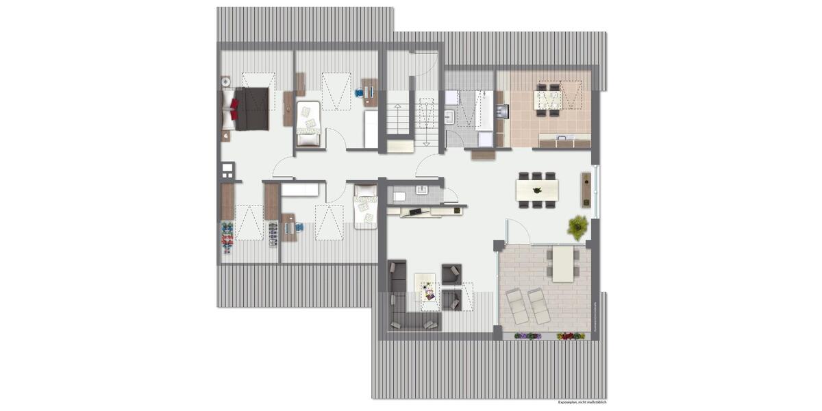 Dachgeschoßwohnung Goldbach - 4.5 Zimmer, 126 m&sup2;, 1.500&euro; | Angebot:26648221