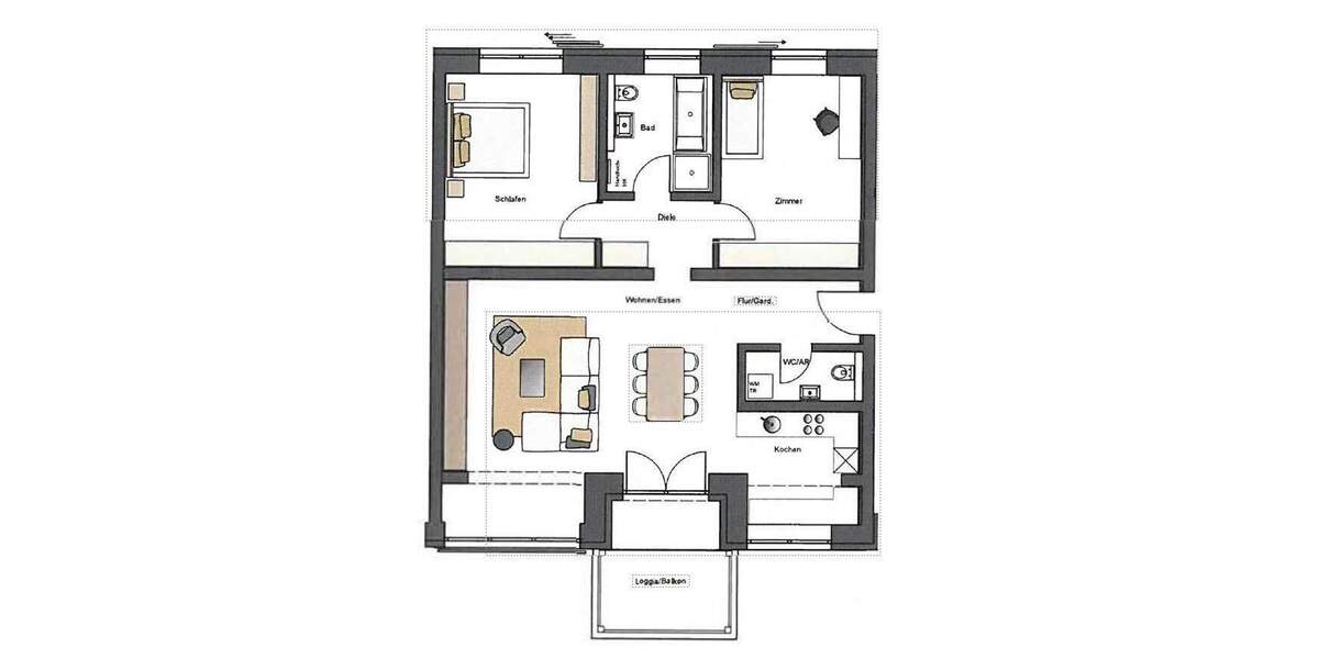 Etagenwohnung Hanau Großauheim - 3 Zimmer, 102 m&sup2;, 345.000&euro; | Angebot:25703511