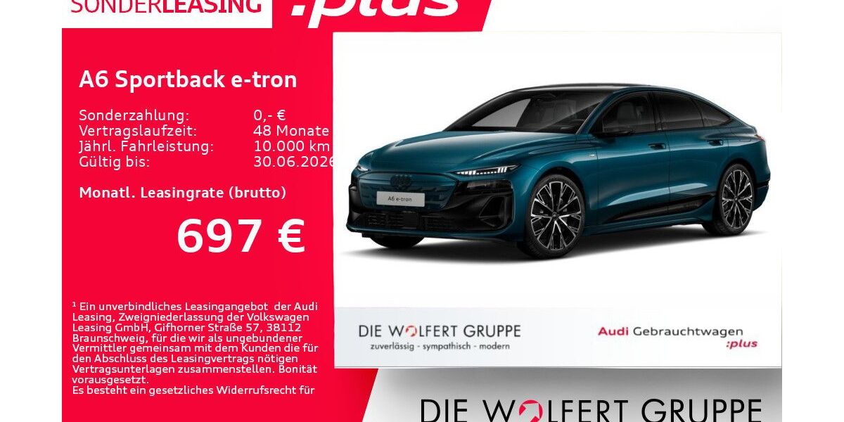Audi A6 e-tron 10.616 km 76.360 &euro; Großwallstadt 63868