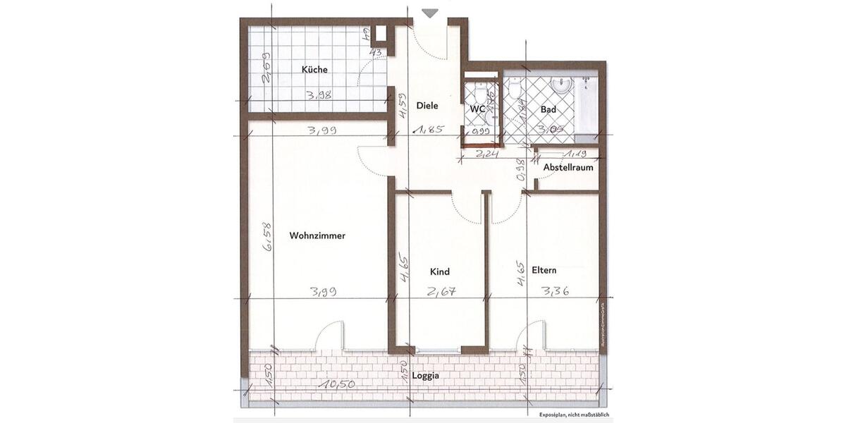 Etagenwohnung Heusenstamm - 3 Zimmer, 91 m&sup2;, 1.190&euro; | Angebot:26237593