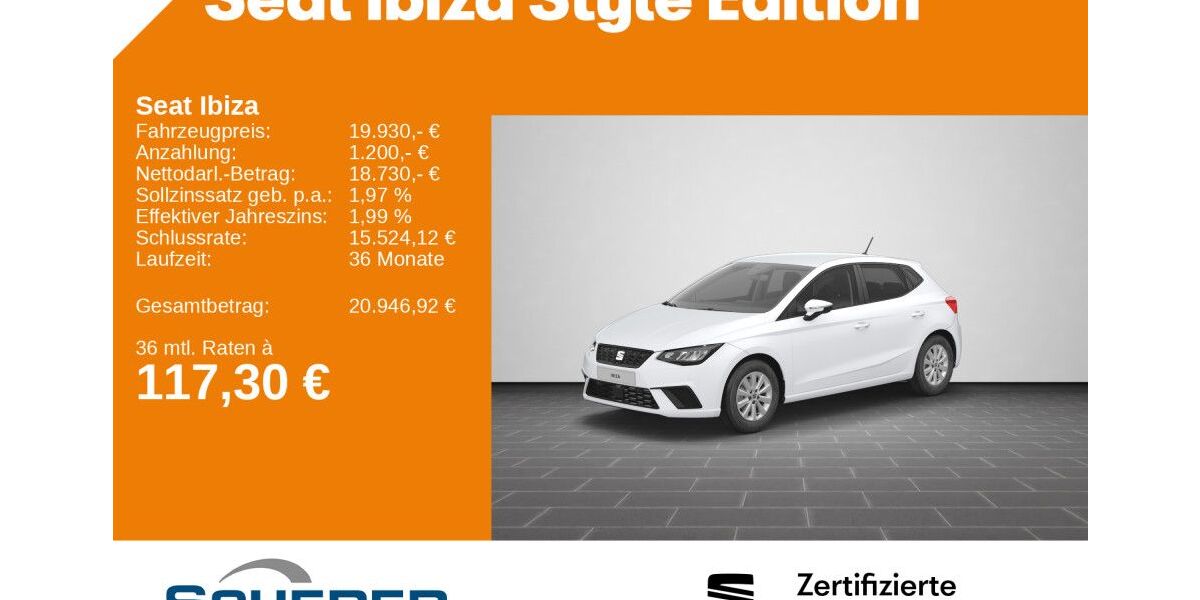 Seat Ibiza 22.833 km 19.930 &euro; Aschaffenburg 63741