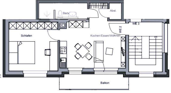 Etagenwohnung Großostheim - 3 Zimmer, 92 m&sup2;, 1.200&euro; | Angebot:26029612