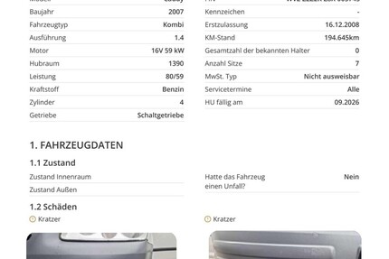 VW Caddy 194.645 km 7.500 &euro; Rodgau 63110