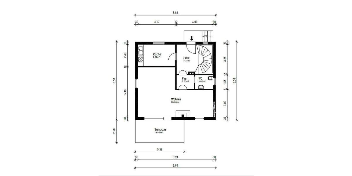 Einfamilienhaus Langenselbold - 3 Zimmer, 127 m&sup2;, 379.000&euro; | Angebot:25702051