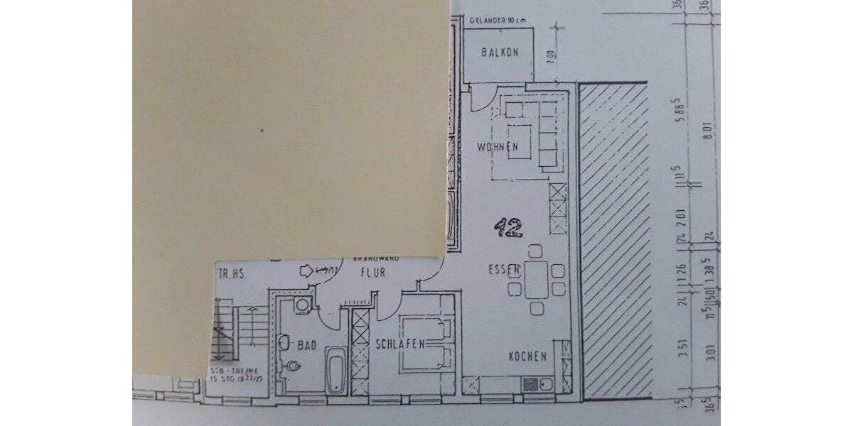 Etagenwohnung Aschaffenburg Österreicher Kolonie - 2 Zimmer, 70 m&sup2;, 860&euro; | Angebot:25935705