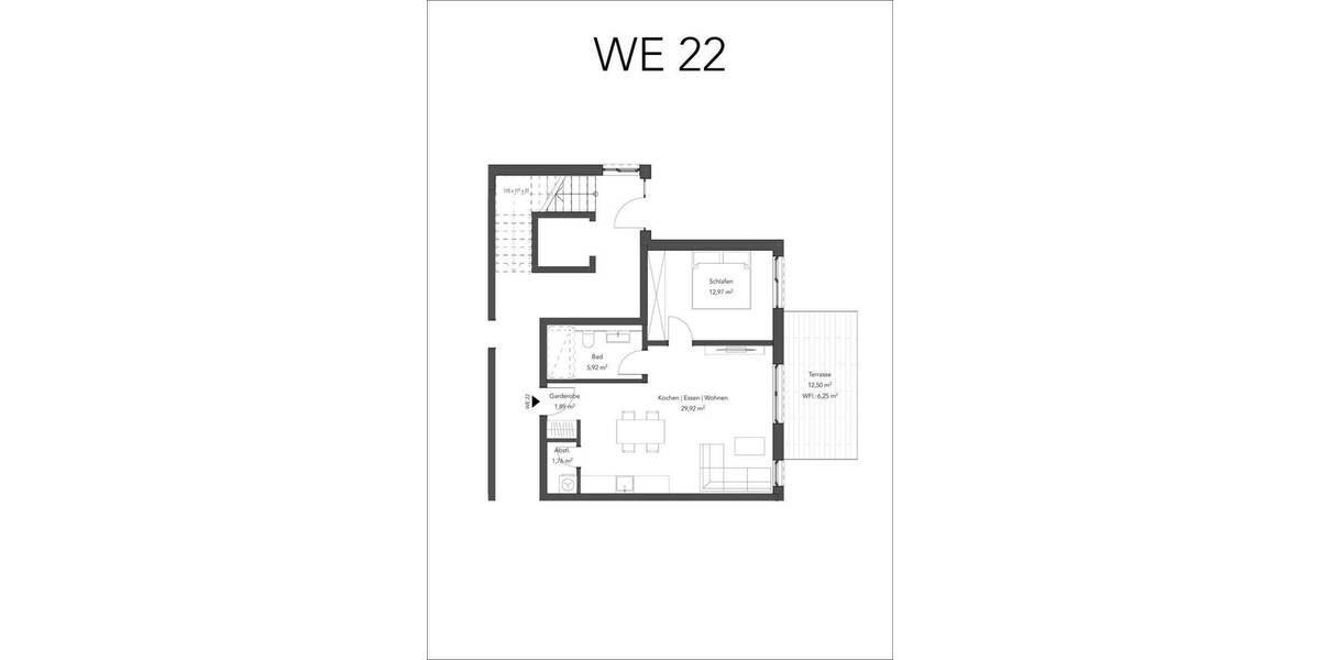 Etagenwohnung Aschaffenburg Innenstadt - 2 Zimmer, 59 m&sup2;, 339.000&euro; | Angebot:25705957
