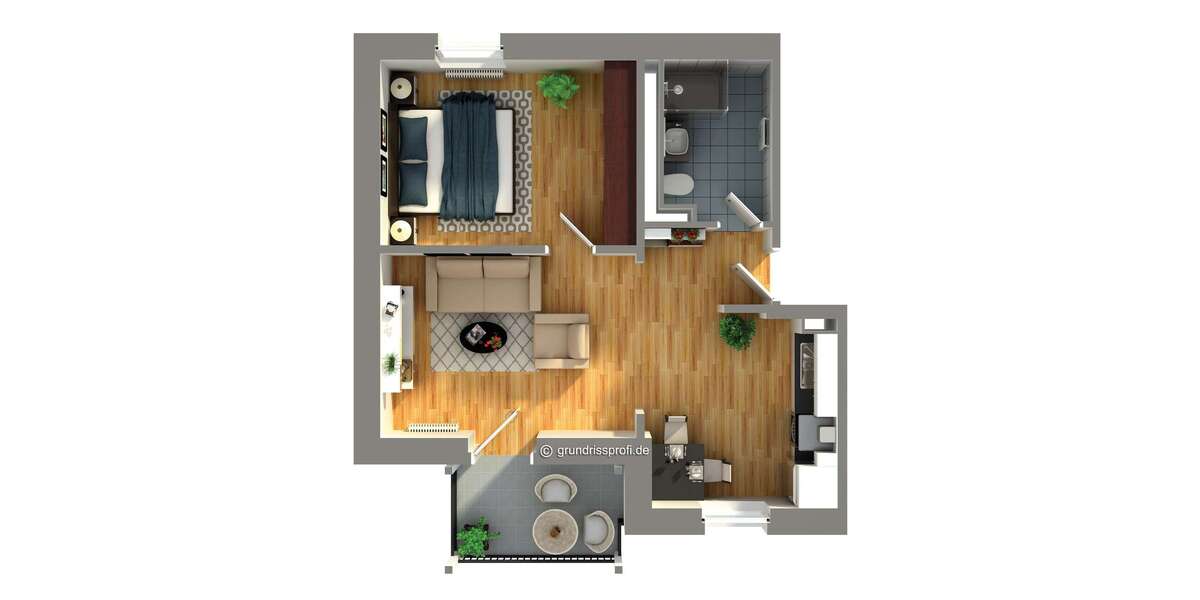 Etagenwohnung Mühlheim am Main - 2 Zimmer, 43 m&sup2;, 385&euro; | Angebot:26235536